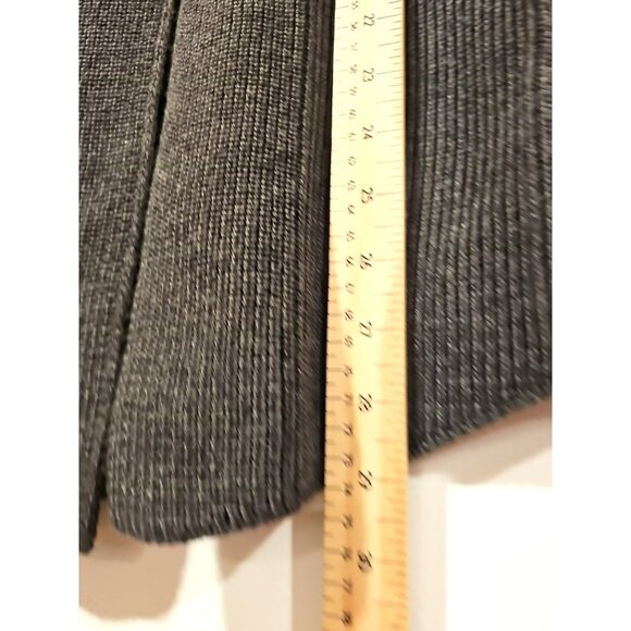 Saint James Ribbed Wool Knitted Vest Cardigan Women Sz MED Gray Made in FRANCE - Picture 7 of 9